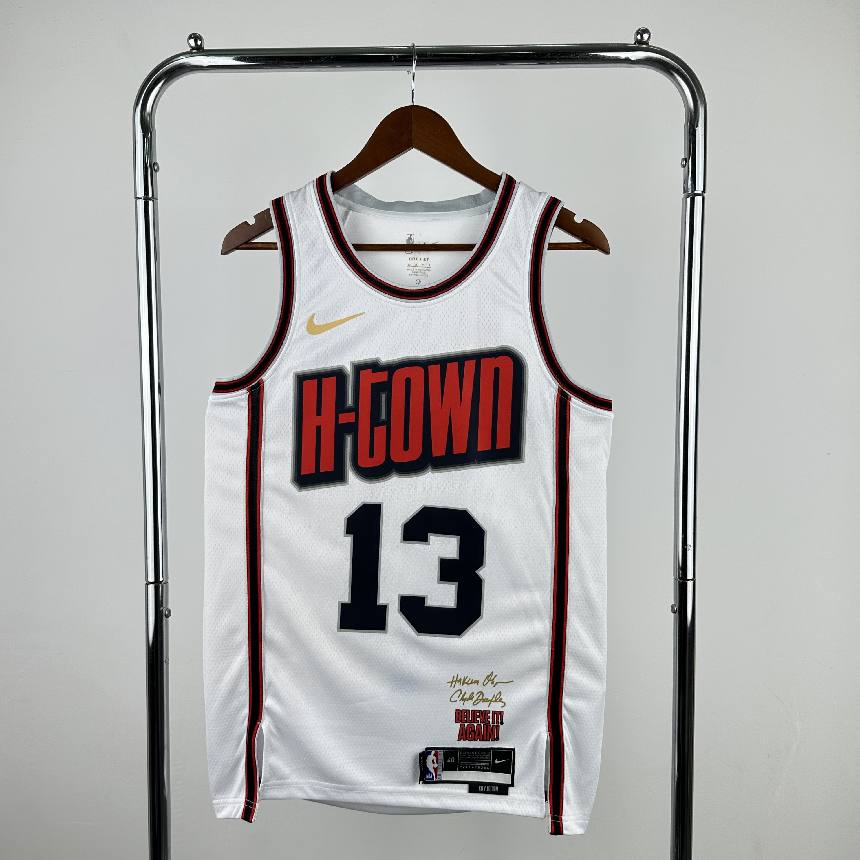 Men Houston Rockets 13 Harden Nike White City Edition 2024-25 Swingman Player NBA Jersey